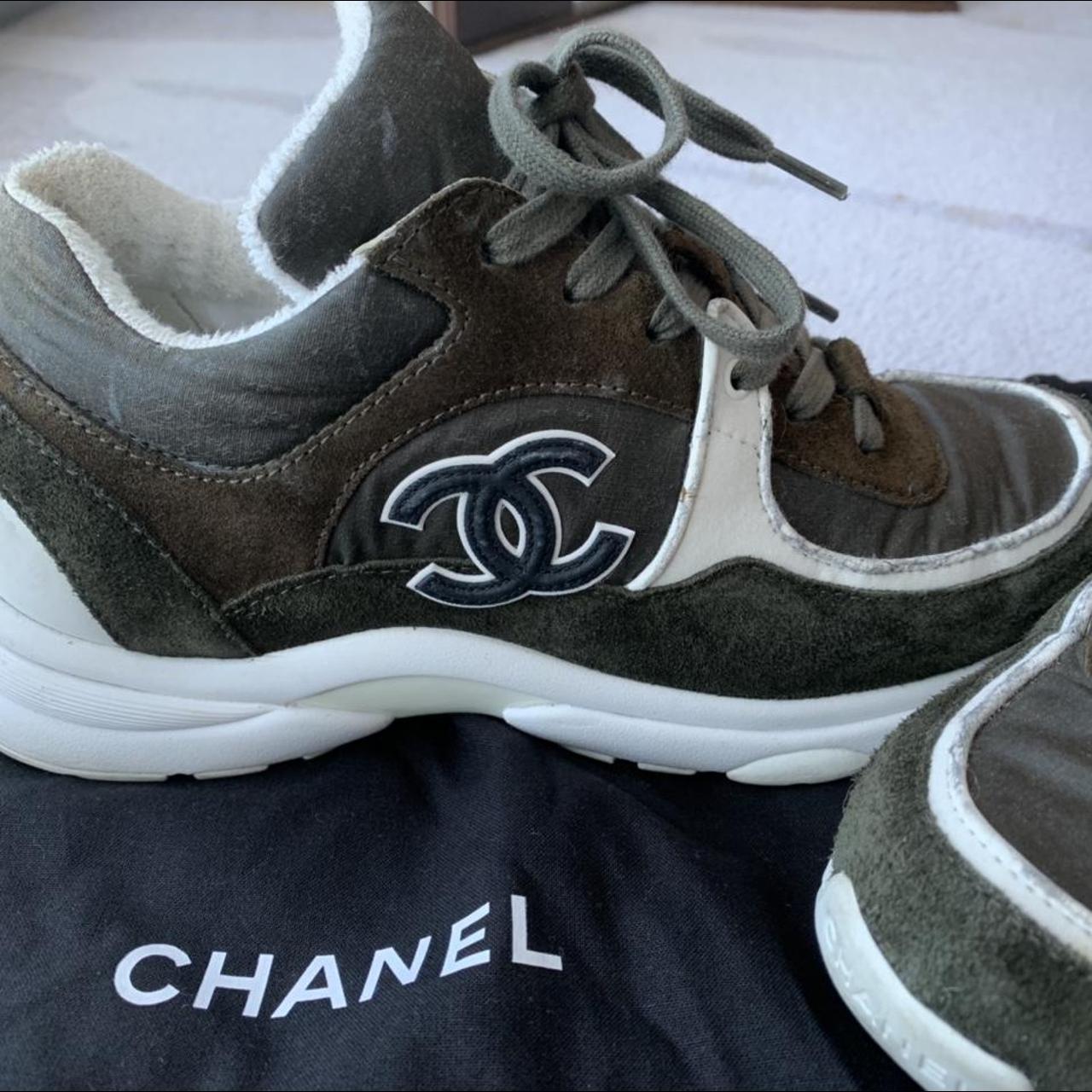 Chanel Low Top Trainer Brown Green