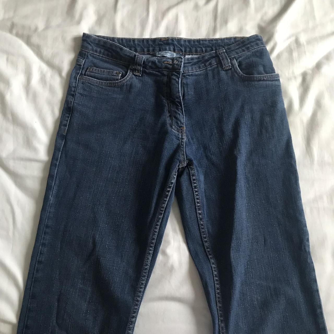 papaya blue denim jeans straight leg size 12 been... Depop