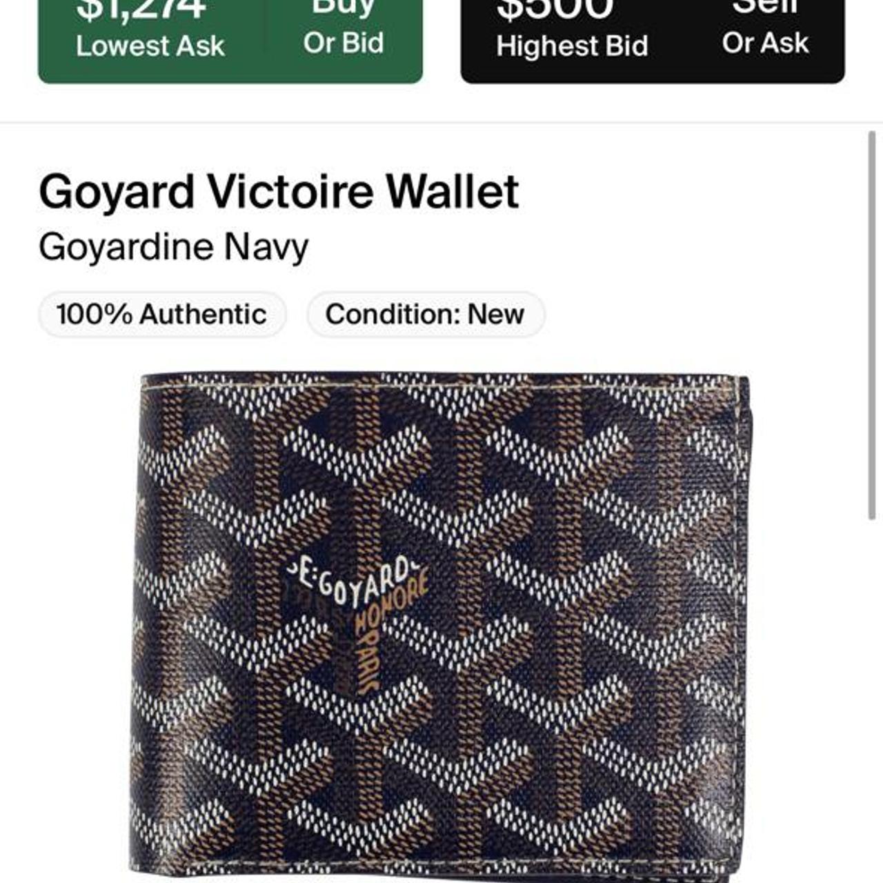 navy goyard wallet