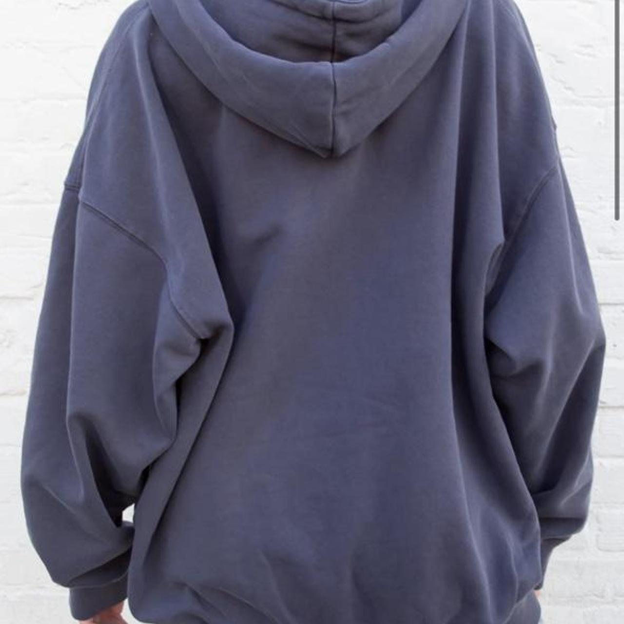 Brandy Melville Women's Navy Hoodie Depop