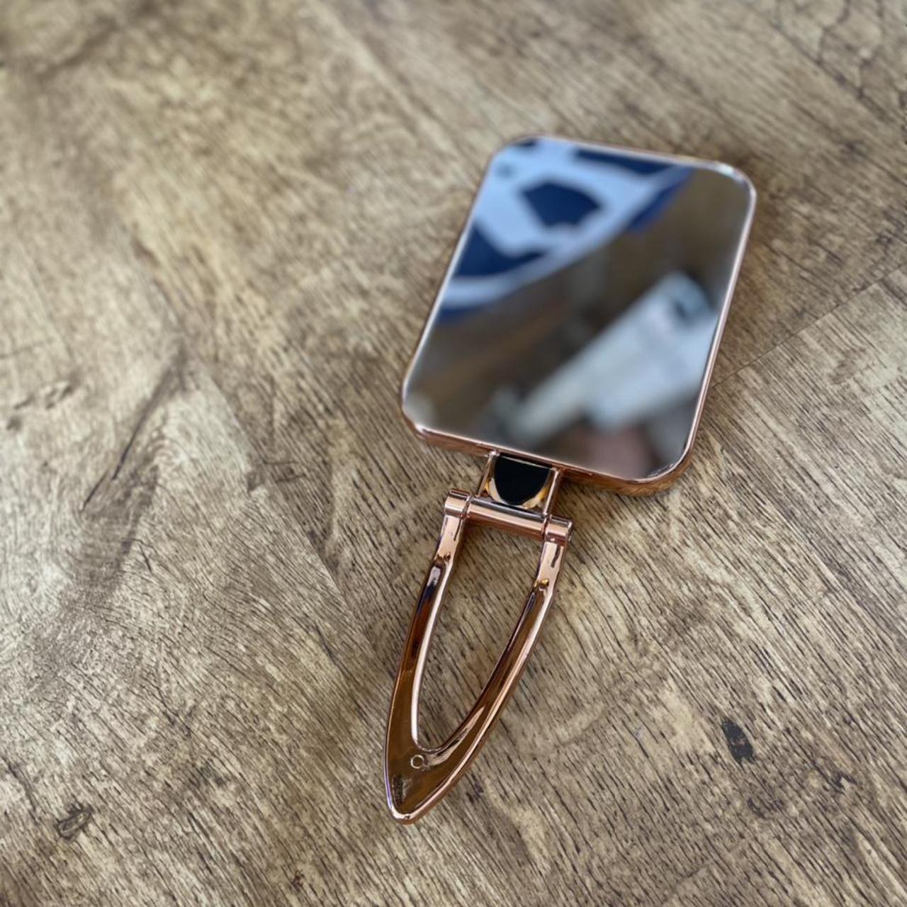 Rose gold handheld mirror Depop