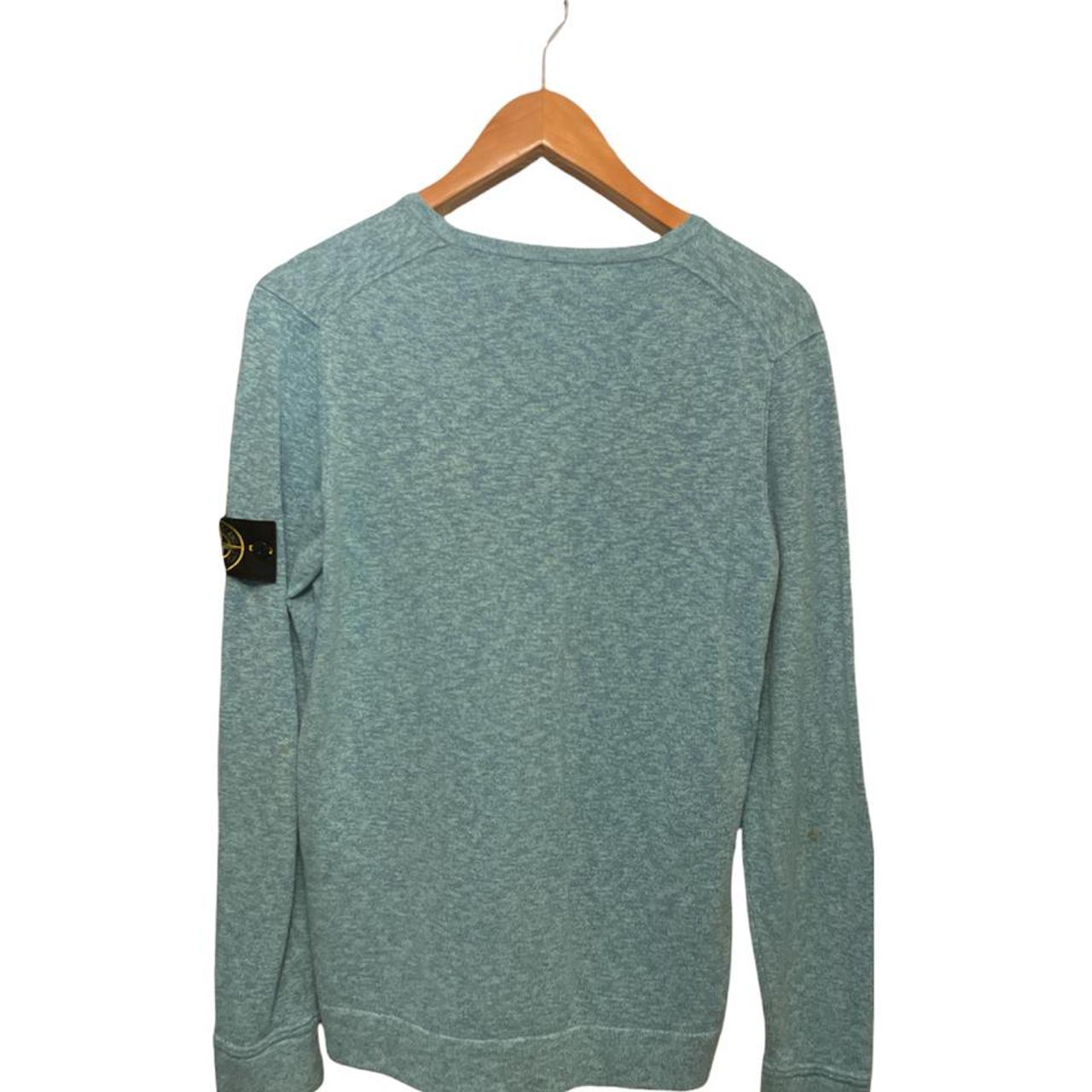 Stone Island Light Blue VNeck Jumper Sweater Size... Depop