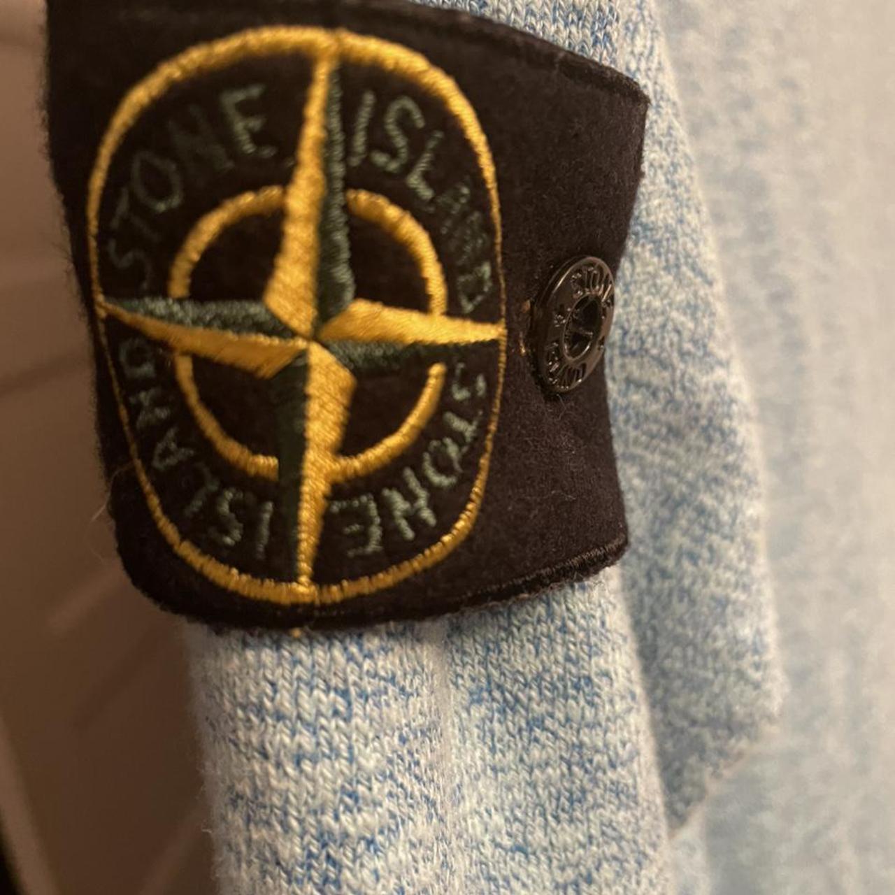 Stone Island Light Blue VNeck Jumper Sweater Size... Depop