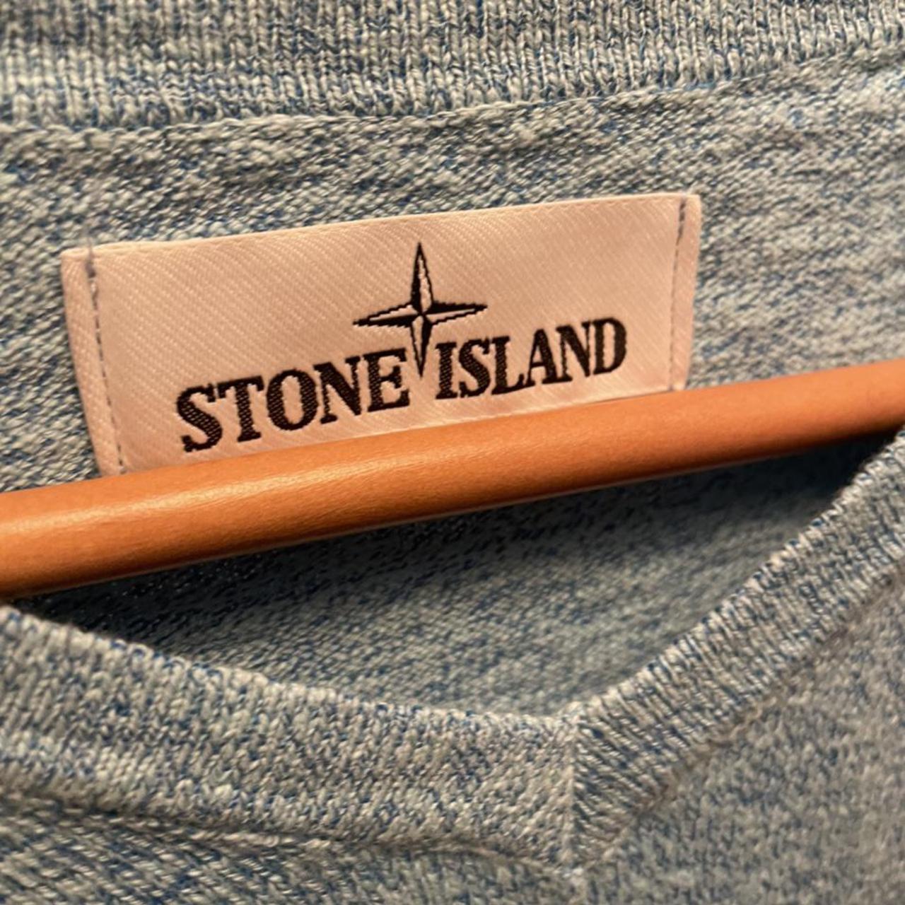 Stone Island Light Blue VNeck Jumper Sweater Size... Depop