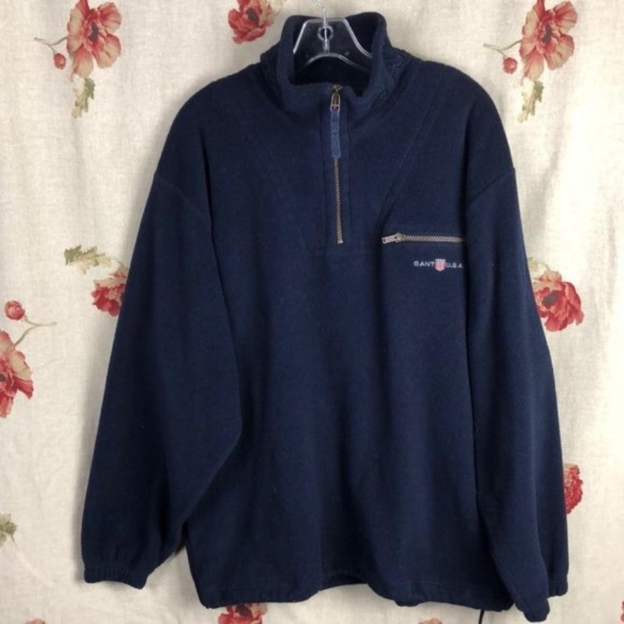 Gant USA Rugger Fleece Dark Blue Pull Over... Depop