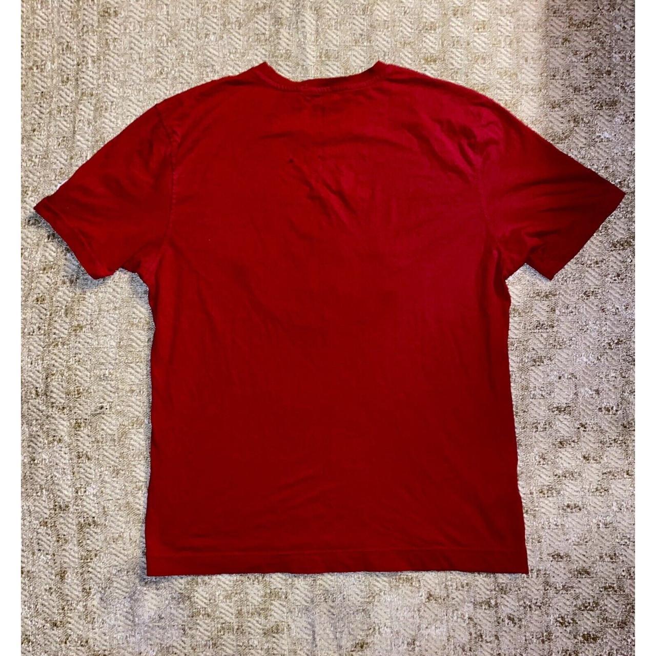 MONCLER Red Brand Logo Pattern Men Casual T-shirt. - Depop