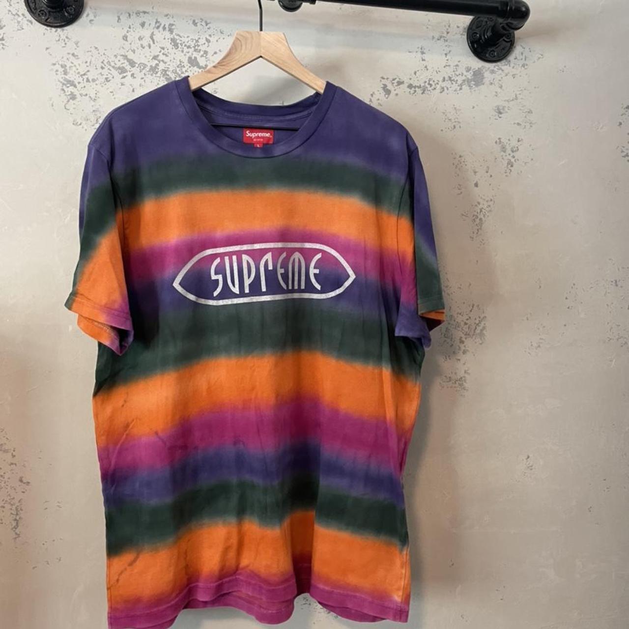 Supreme Tie Dye Tee - Rainbow pattern, 2019 drop -... - Depop