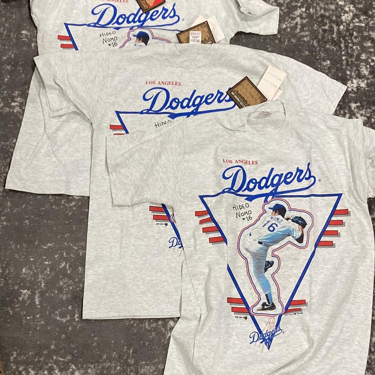 Vintage Los Angeles Dodgers T Shirt Tee Majestic Size Large L 