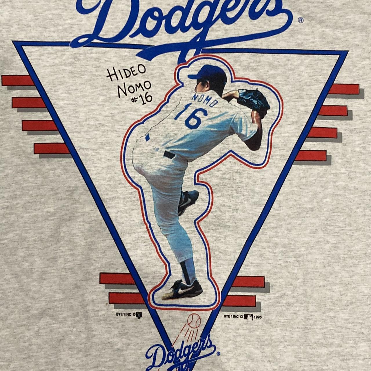 MAJESTIC  HIDEO NOMO Los Angeles Dodgers 1995 Throwback Baseball