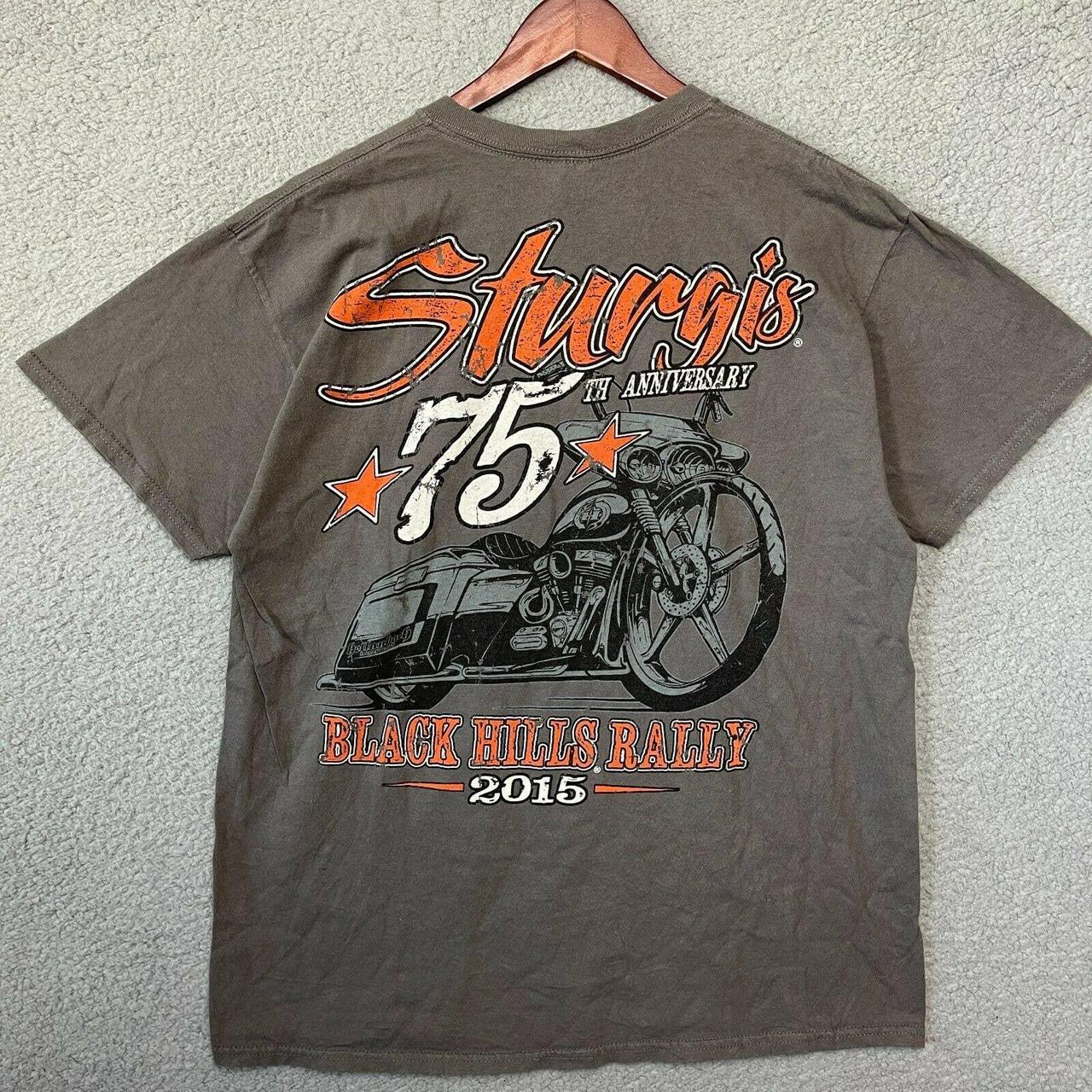 Grunge Biker Sturgis Black Hills Rally Chopper Shirt - Depop