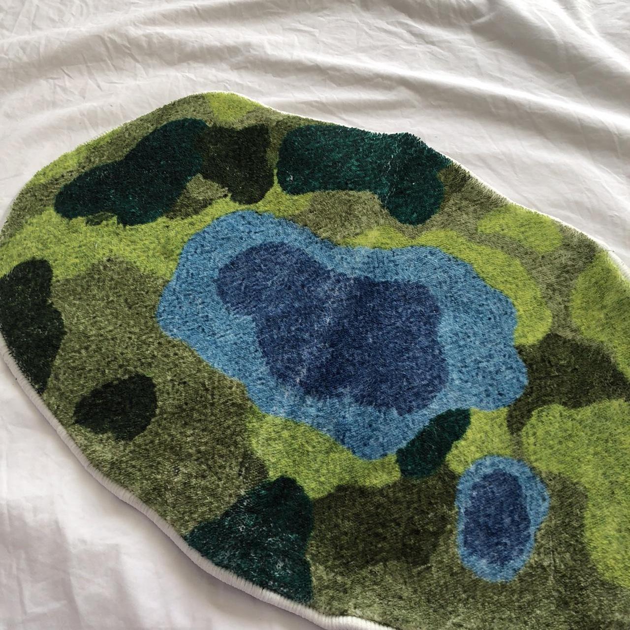 Funky ocean beach rug, tabletop carpet, can be used... Depop
