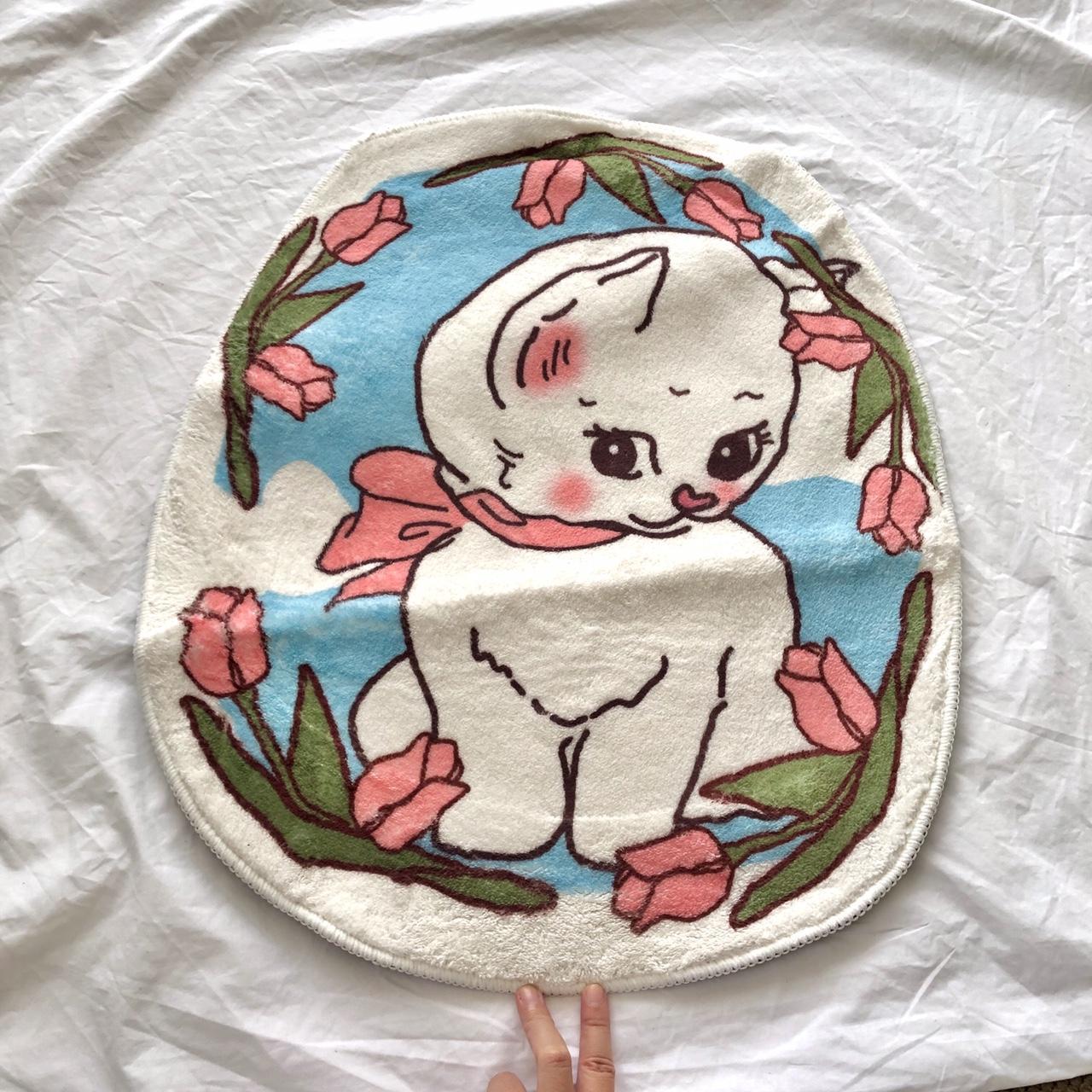 Funky cat kitten rug, tabletop carpet, can be used... Depop