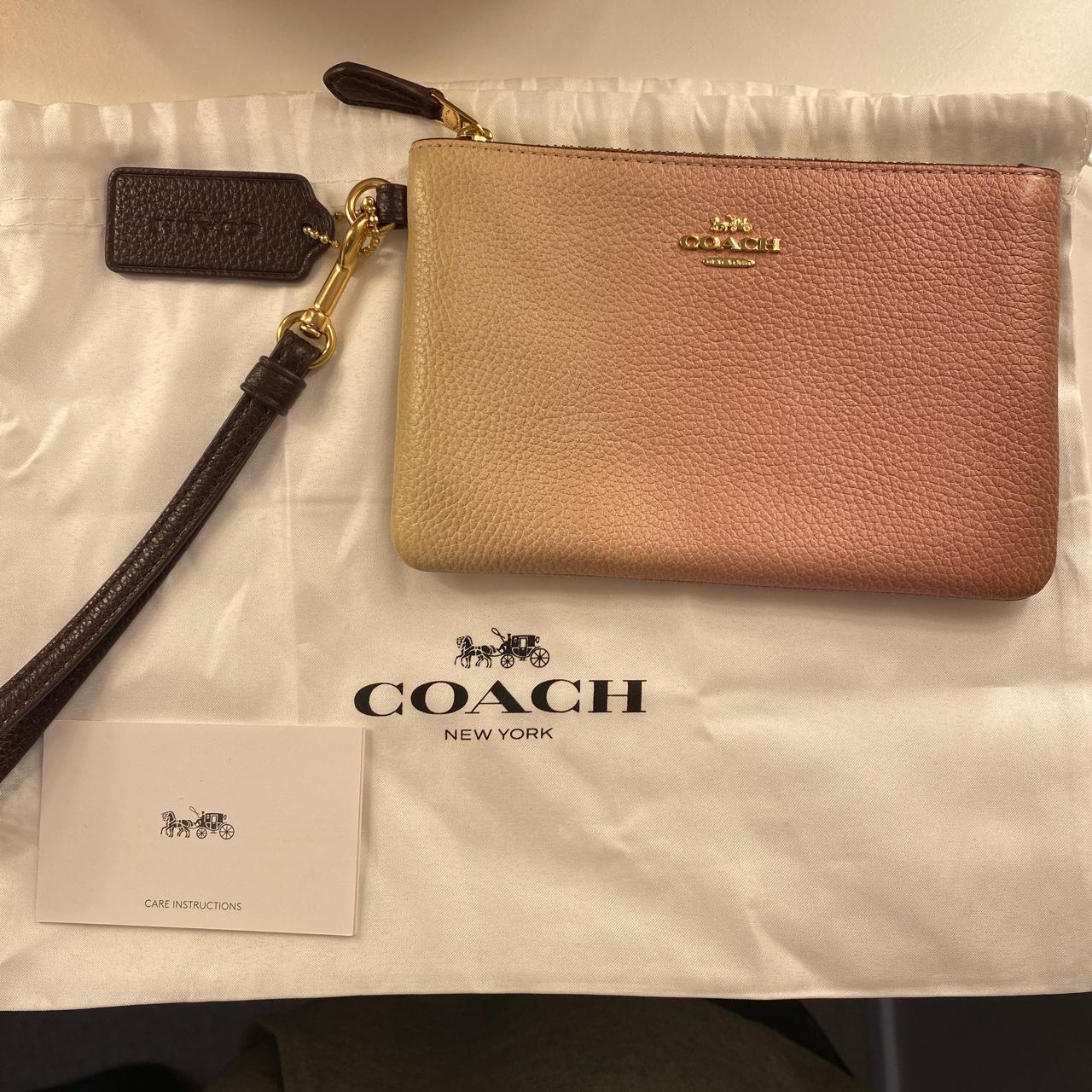 Authentic coach coin purse in ombré pink. Perfect... - Depop
