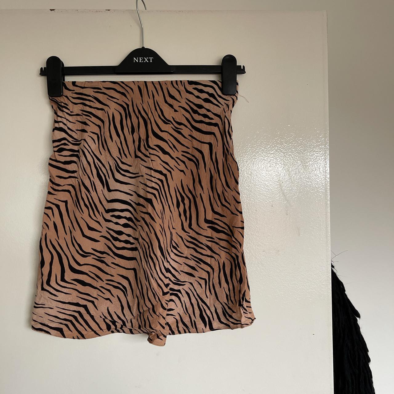 New Look Tiger Print Skirt Worn Once Depop Half Moon Hanging Basket Wall Planter With Grow Light