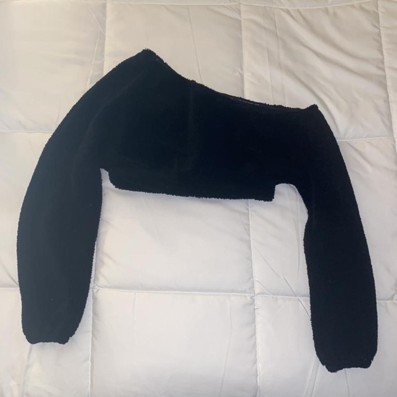 Black, off shoulder, sweater crop top Never worn UK... - Depop