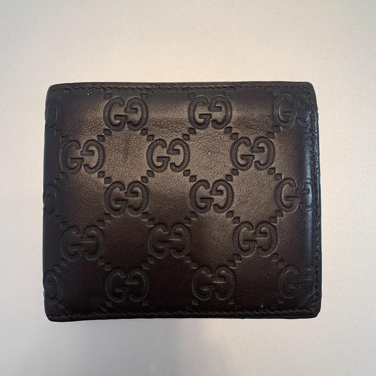 Brown Gucci monogrammed bifold, men’s wallet Depop