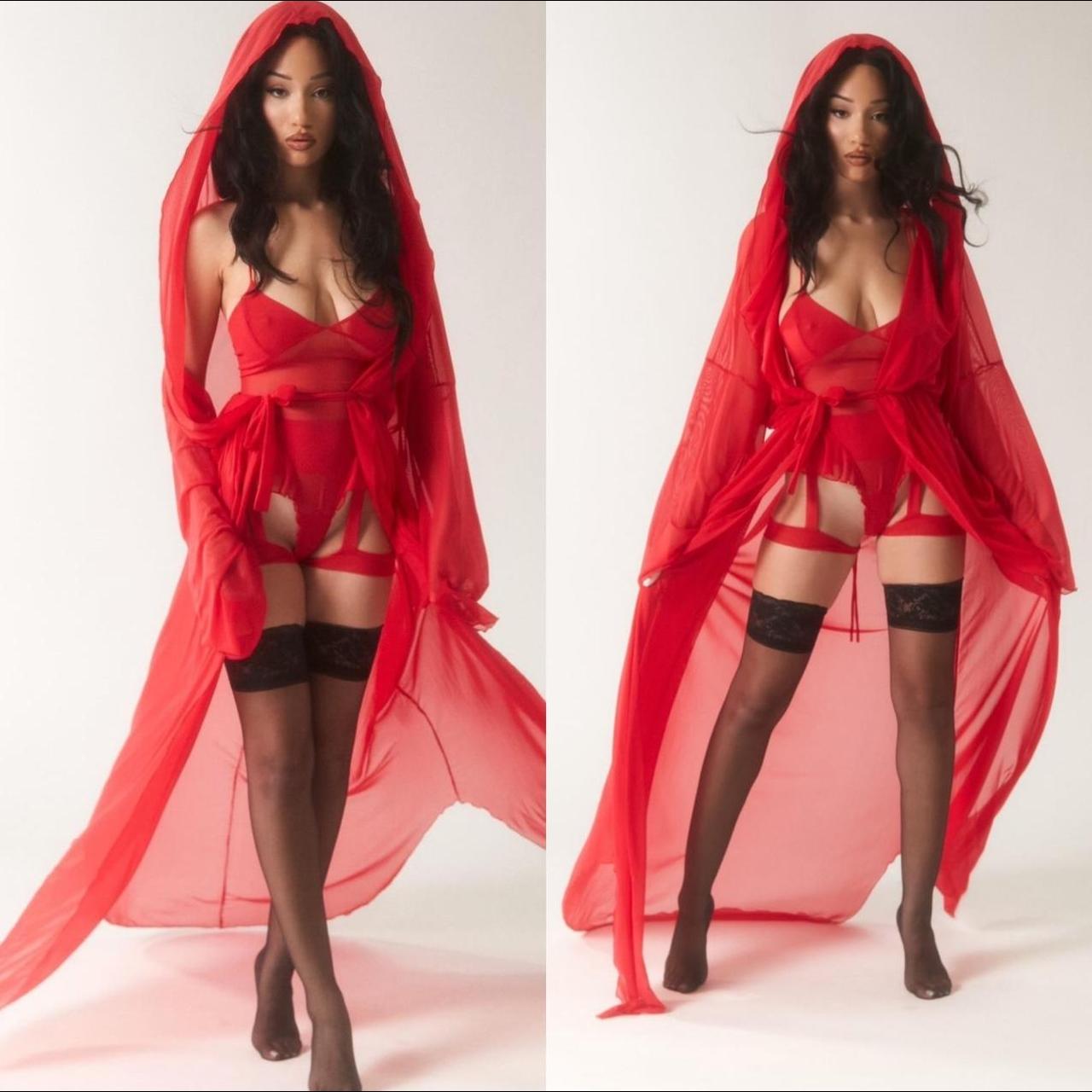 Laina Rauma SEX KTTN red sheer robe. Has not been... - Depop