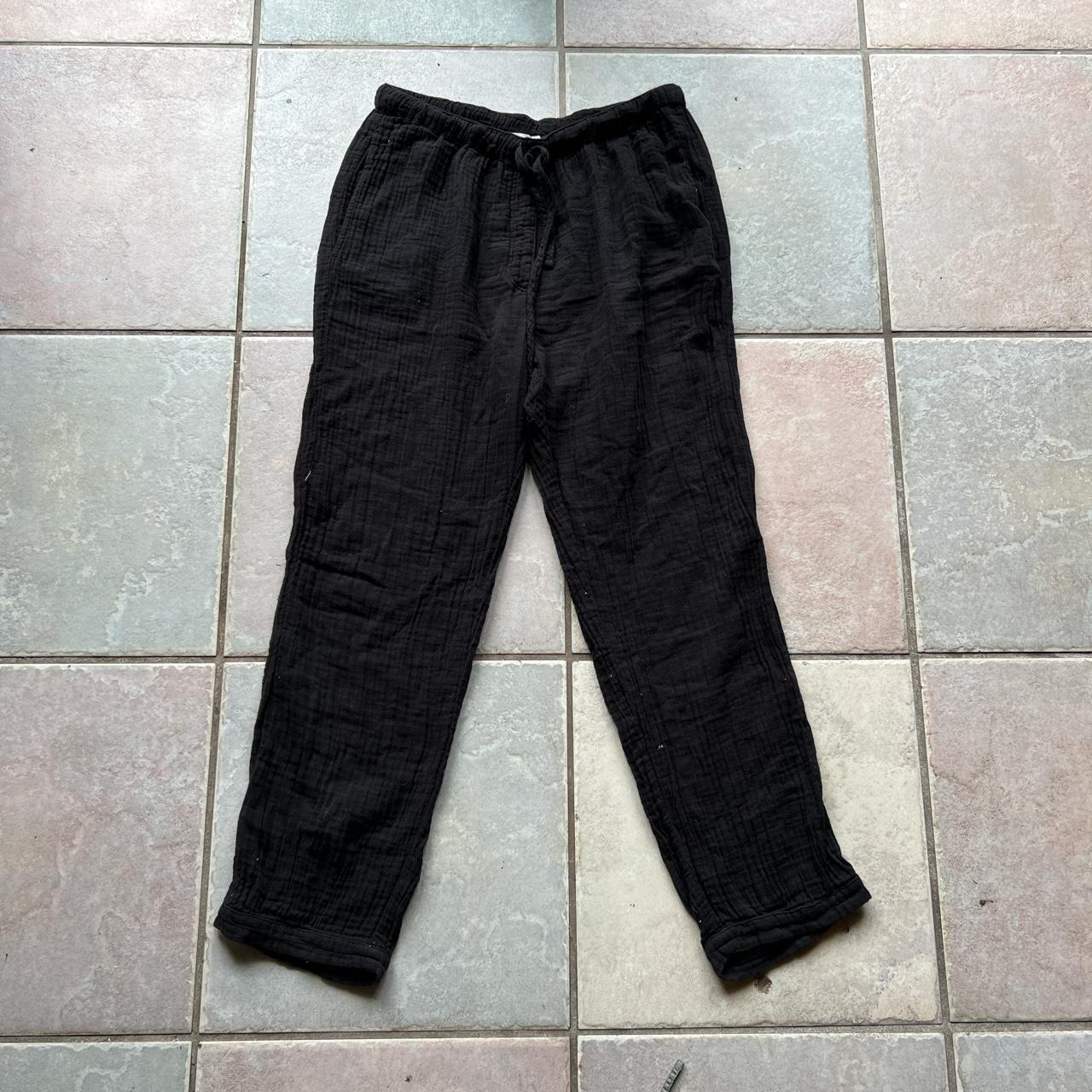 Product Image 1 - Black linen lounge pants by
