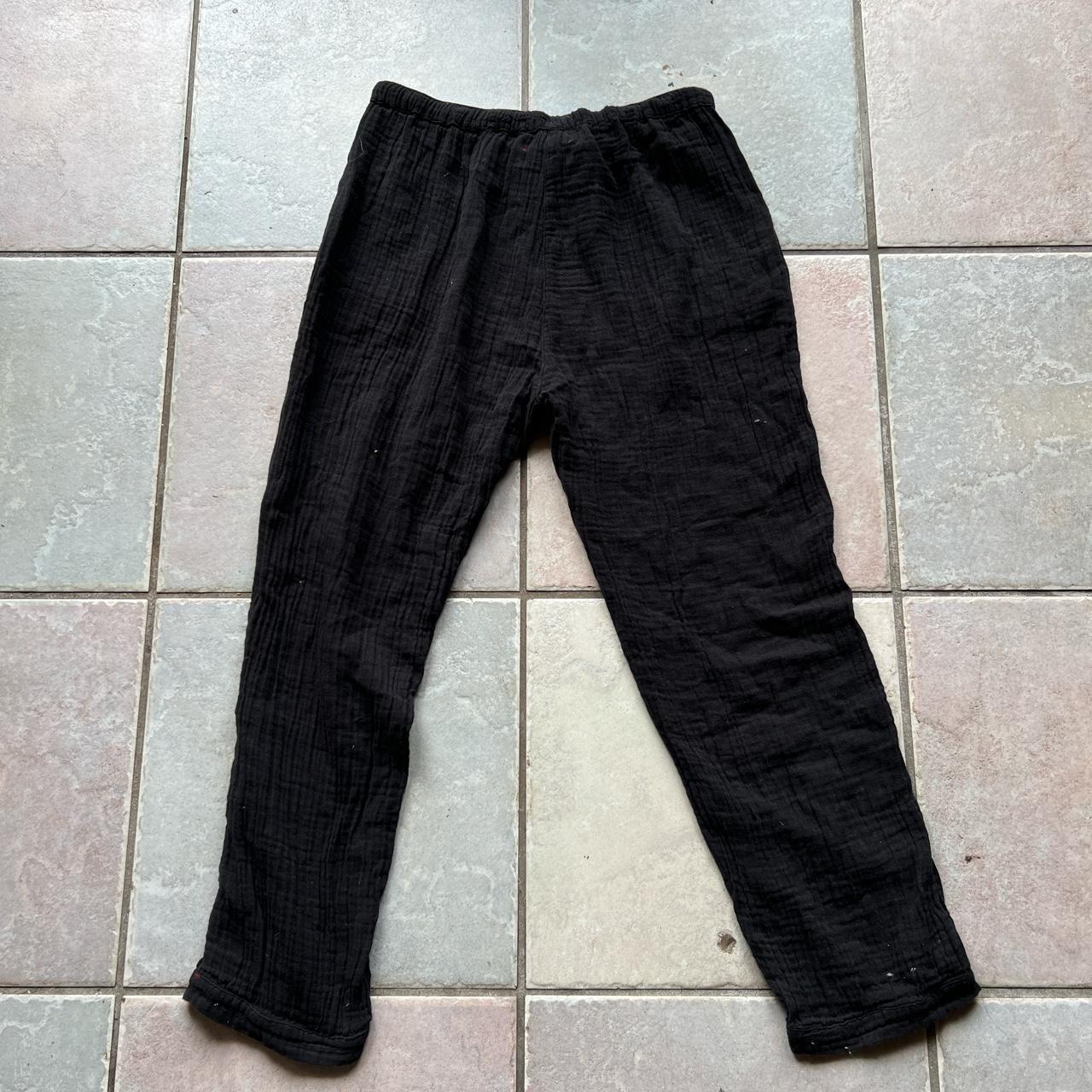 Product Image 3 - Black linen lounge pants by