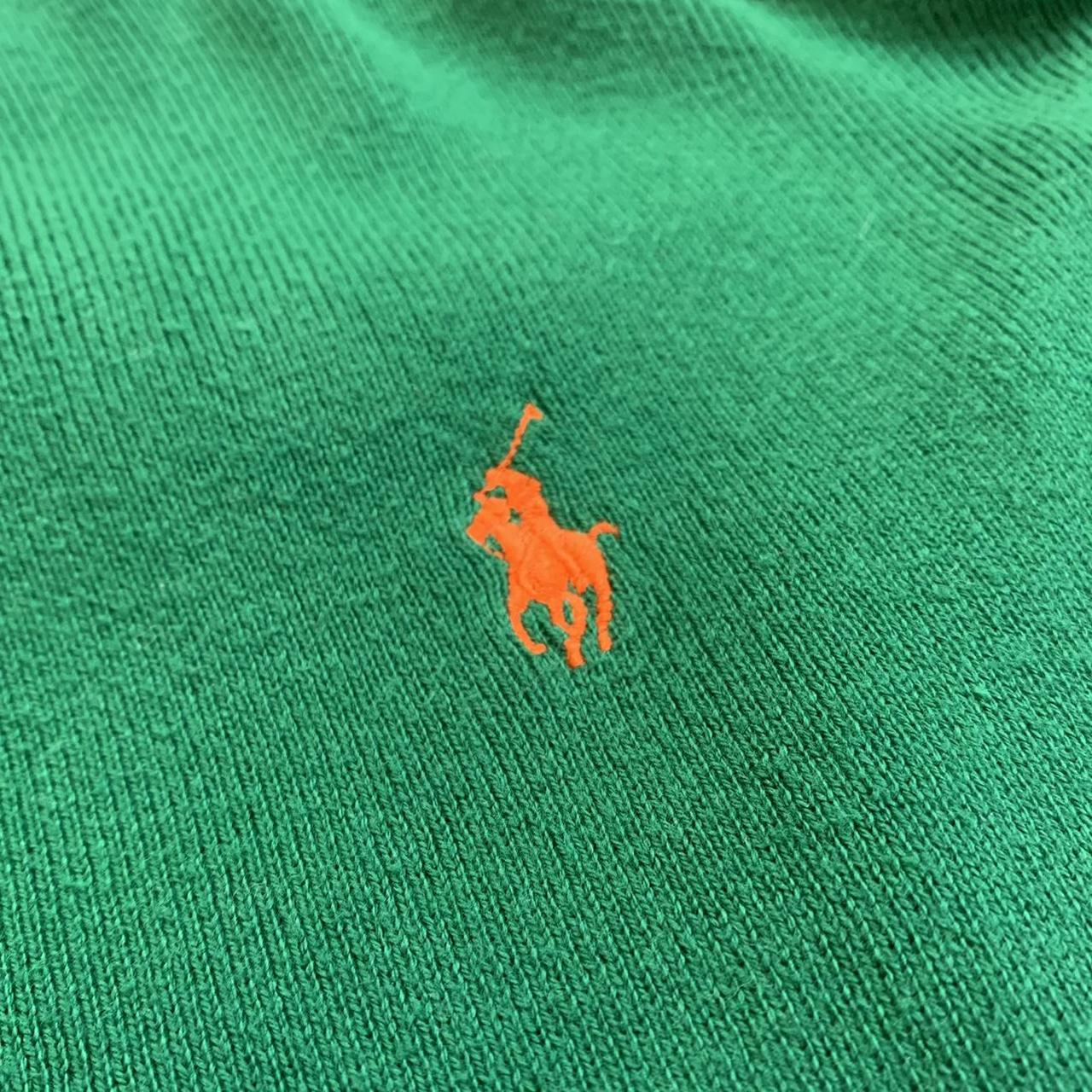 Polo Ralph Lauren Men's Green and Orange Jumper | Depop