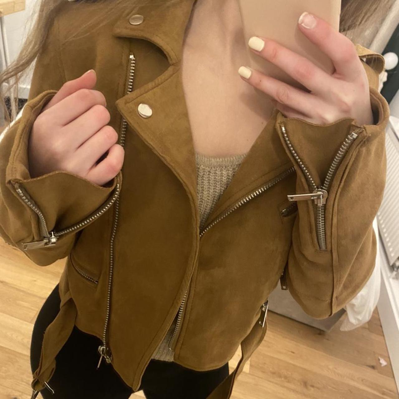 Stradivarius suede sale coat