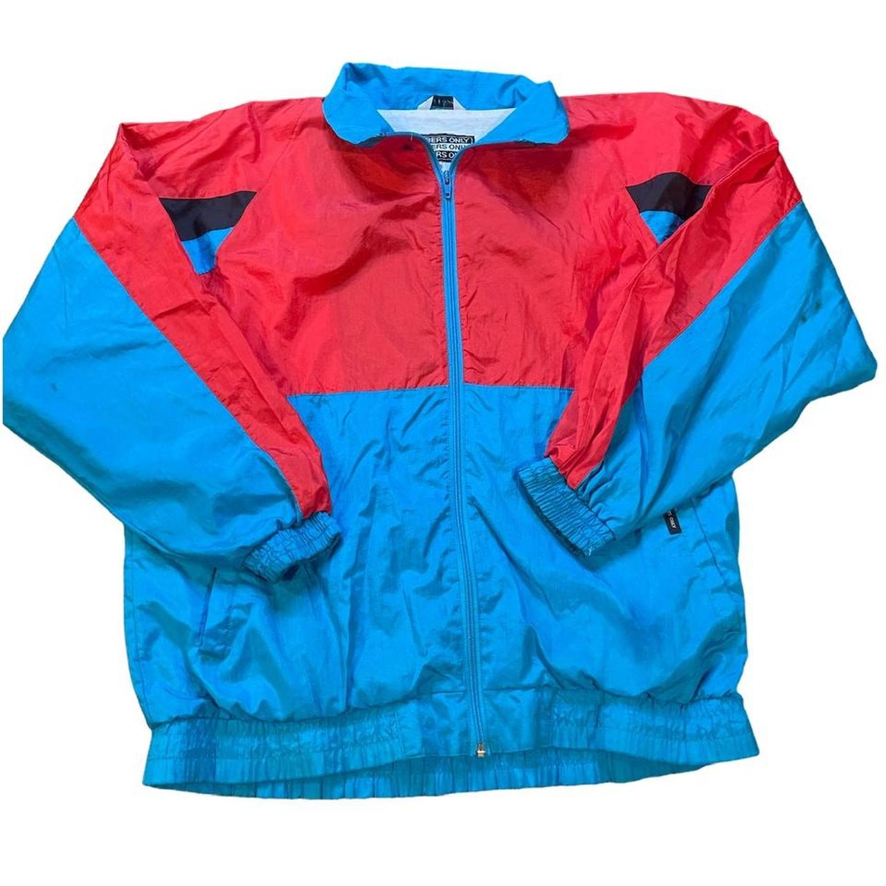 Members Only Women's Blue and Red Coat