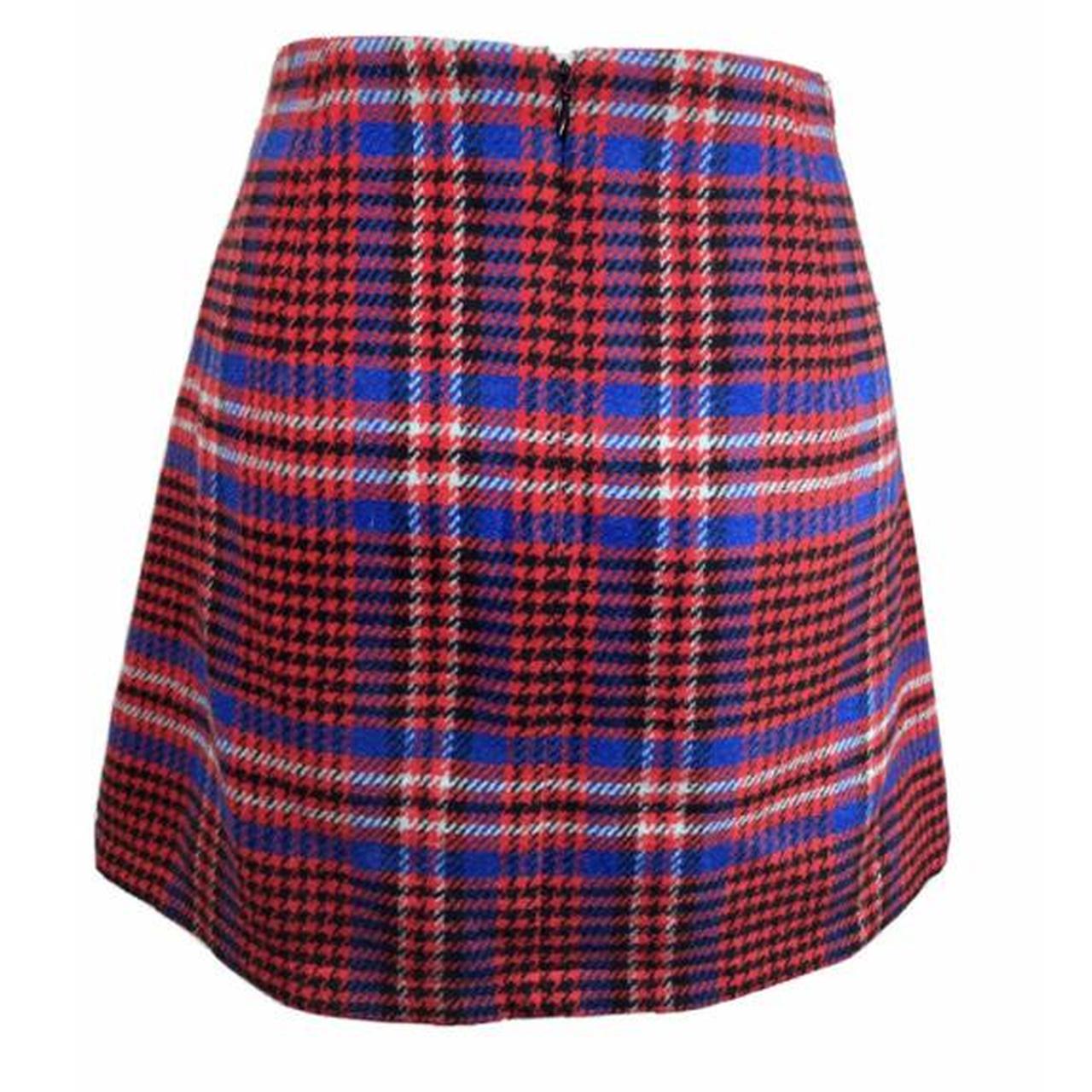 FOREVER 21 Plaid Red Mini Skirt Size Medium... - Depop