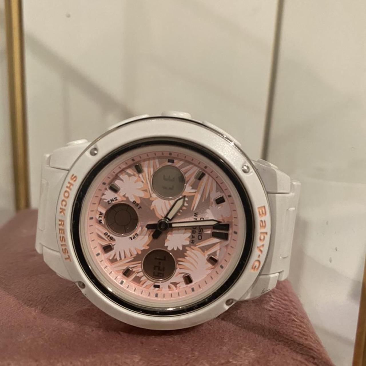 Baby G Watch Pink And White Watch Floral Depop