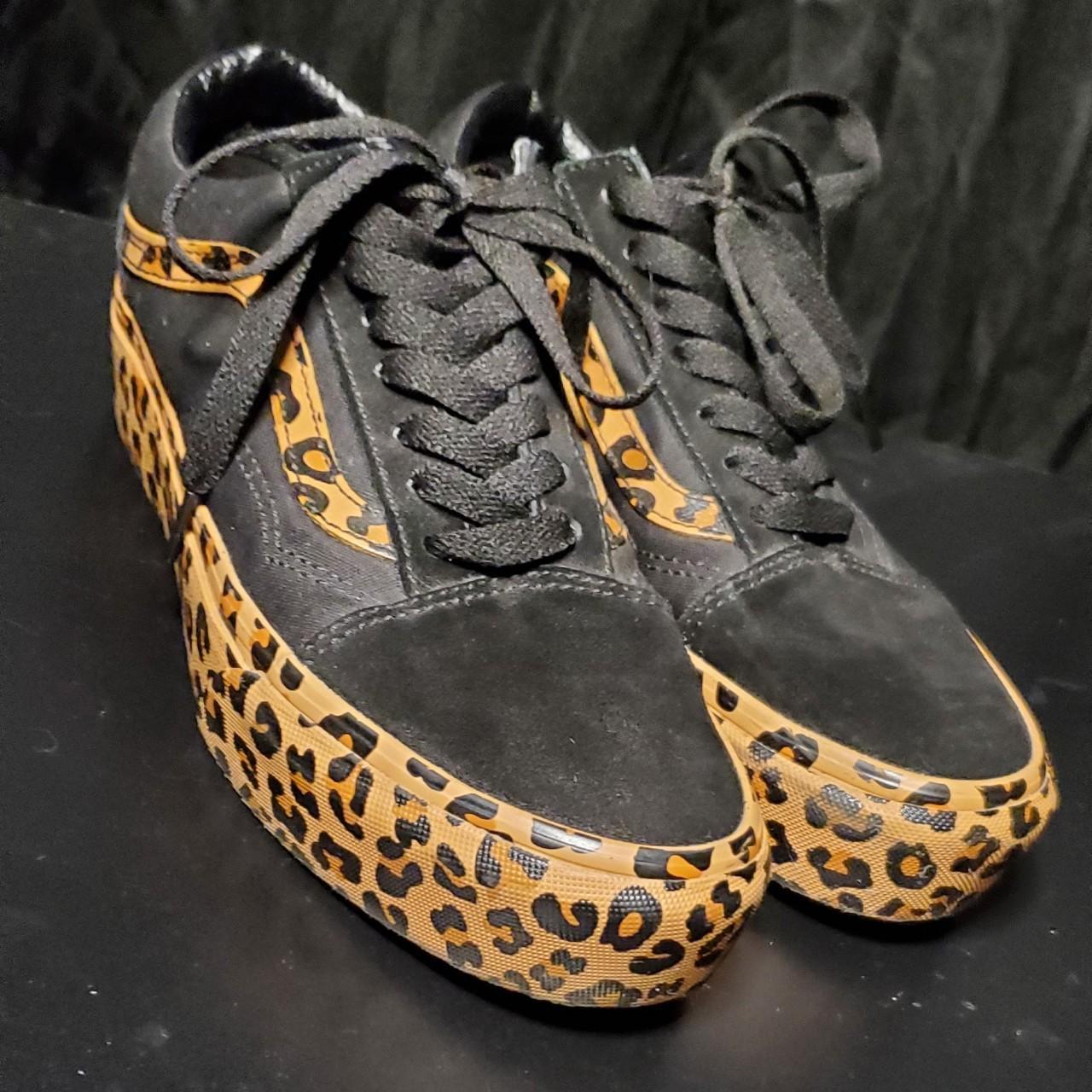 vans leopard print platform