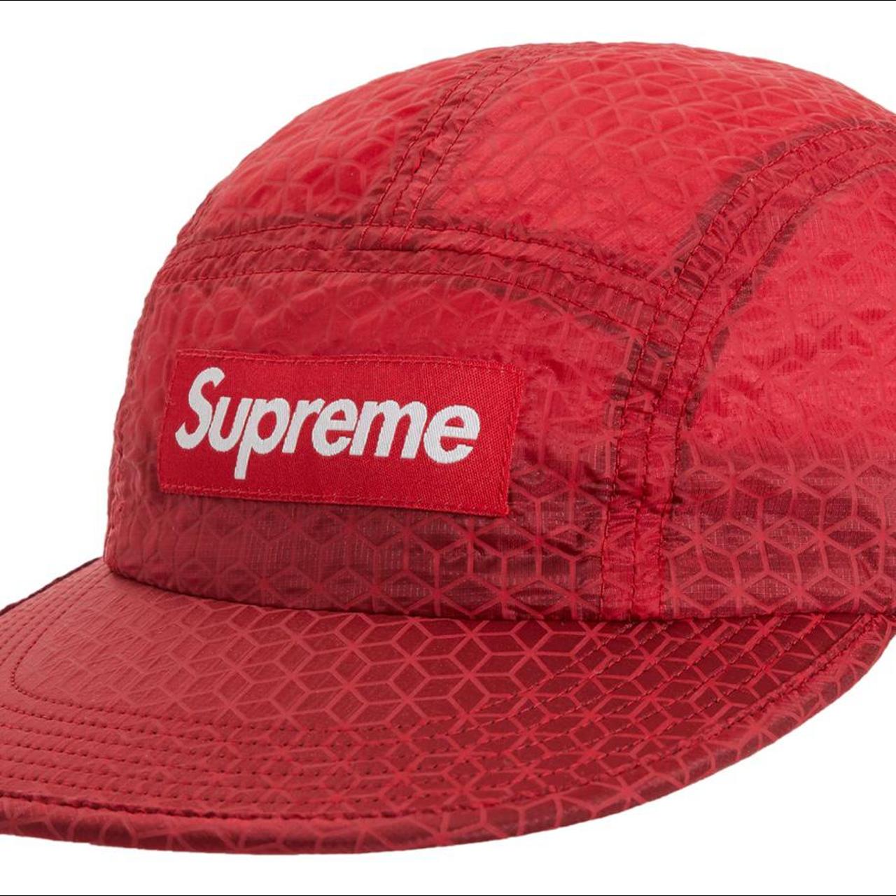 Supreme Geometric Ripstop Camp Cap Style: Red #supreme - Depop