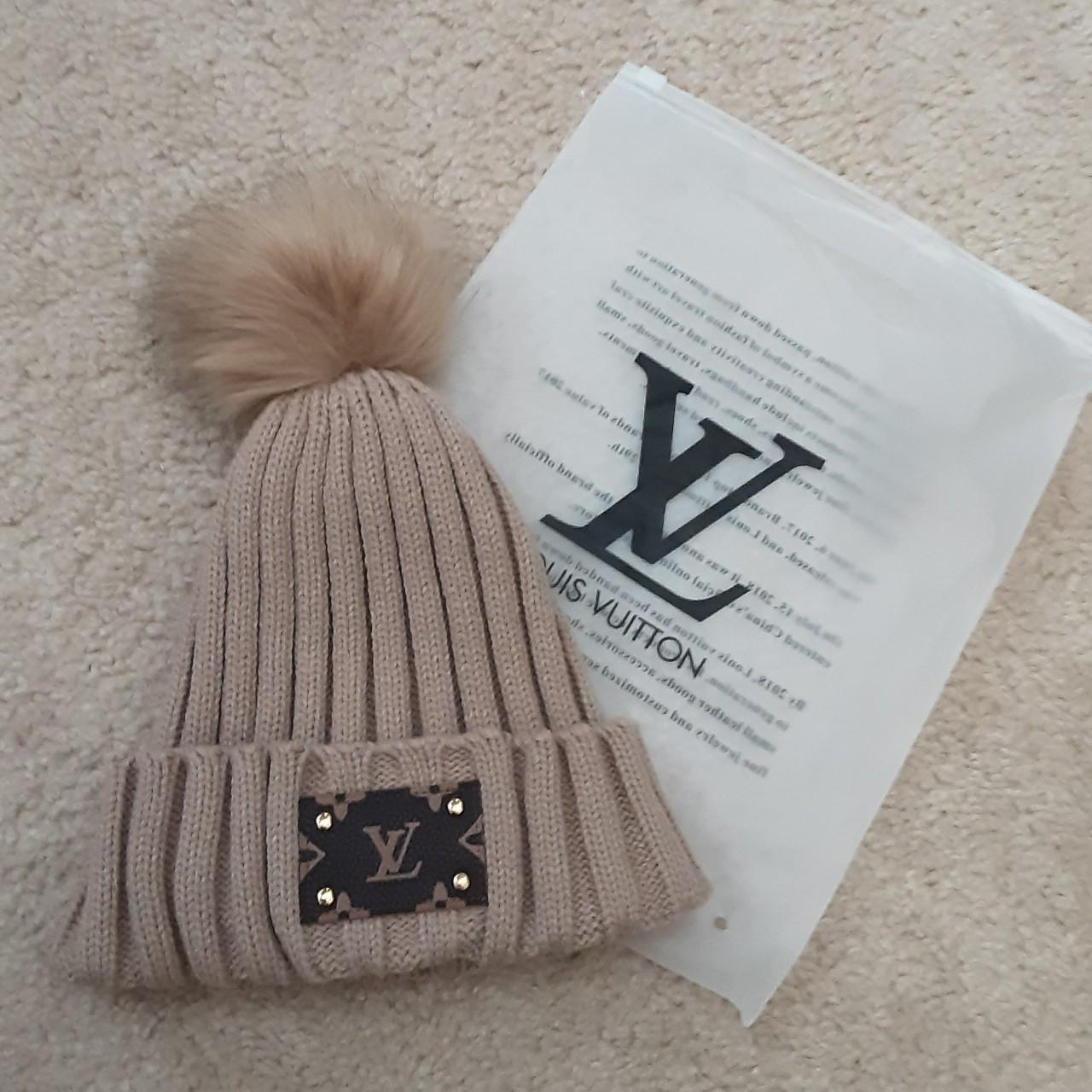 Brand new Black LV beanie Comes with bag and tag - Depop