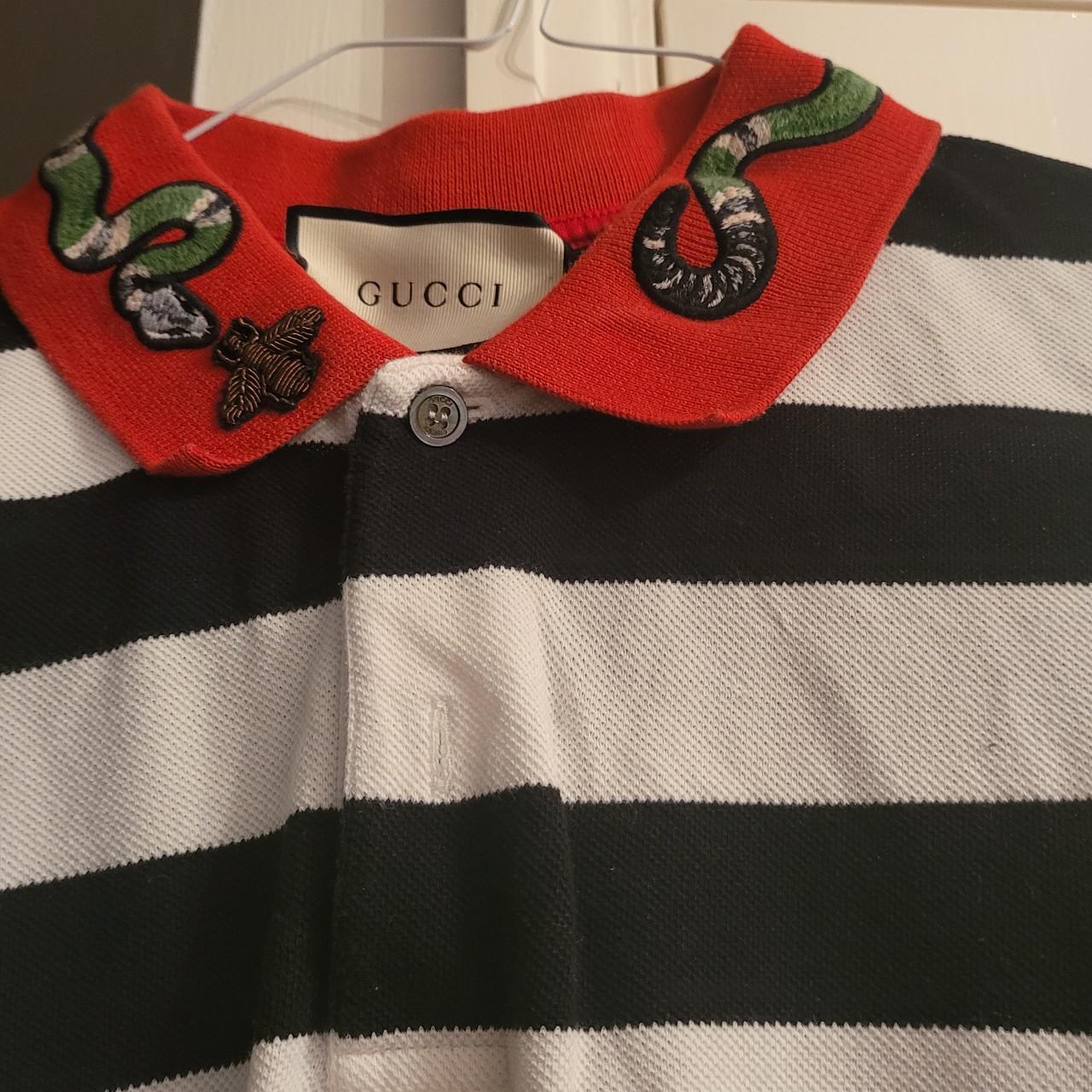 Gucci X Yankees Polo White/Red/Navy Blue Size: - Depop