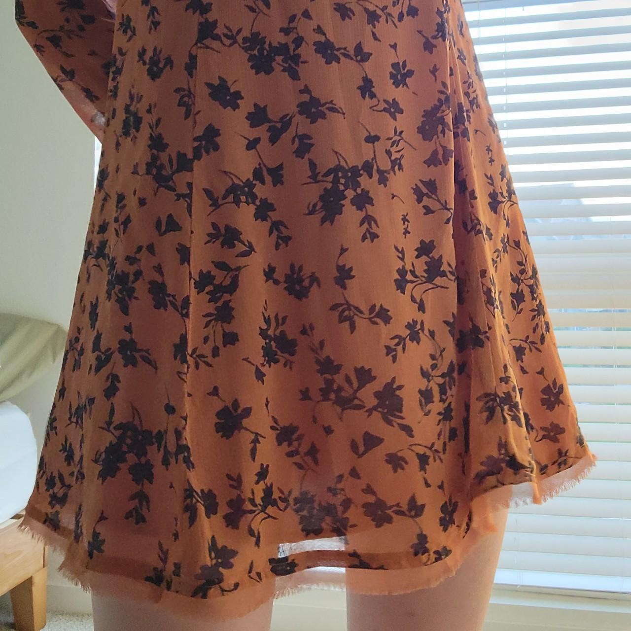 Kimchi Blue Women's Orange and Navy Dress (3)