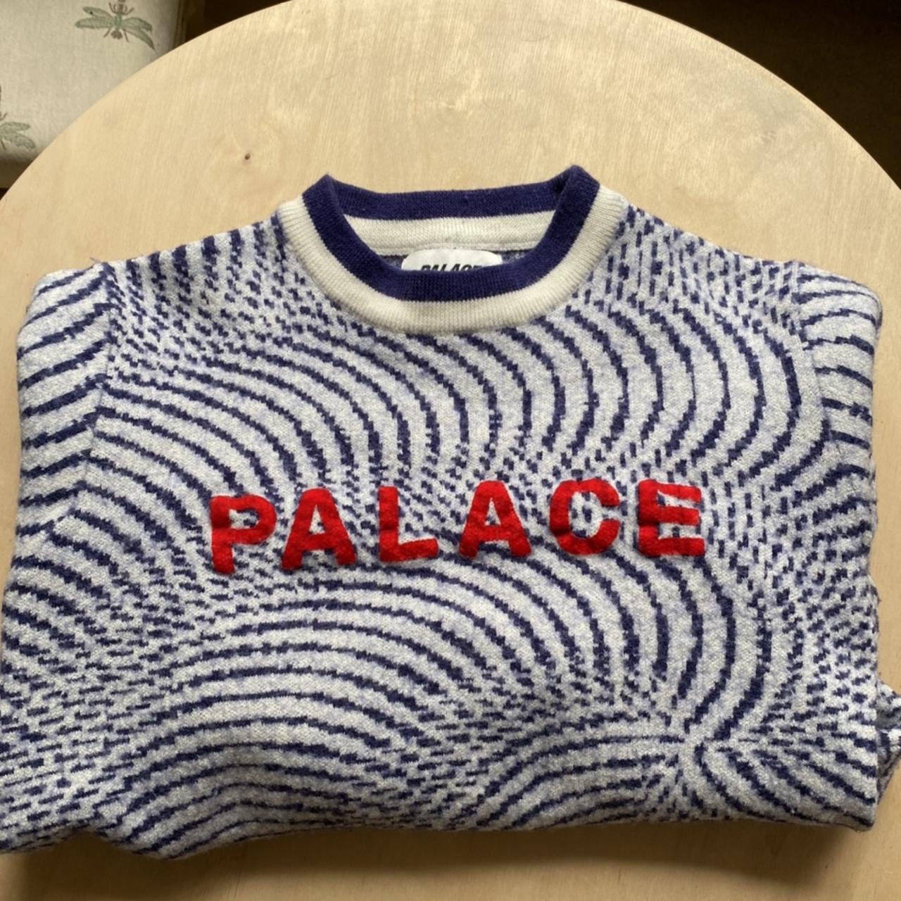 Palace Swirl knitted crew neck jumper. In supreme... - Depop