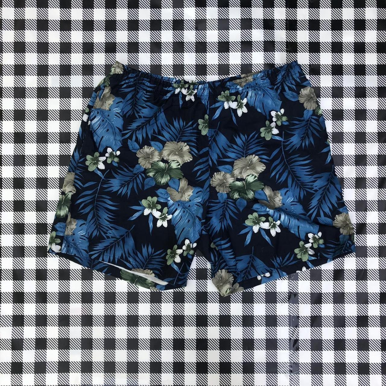American Vintage Men's Blue and Green Swimbriefsshorts Depop