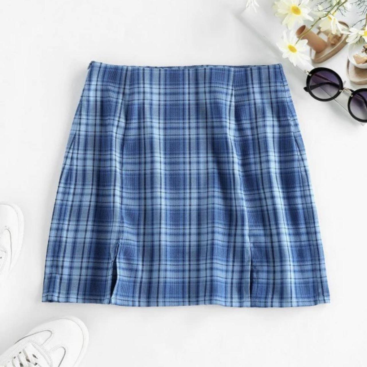 ZAFUL Women's Blue and Navy Skirt (4)