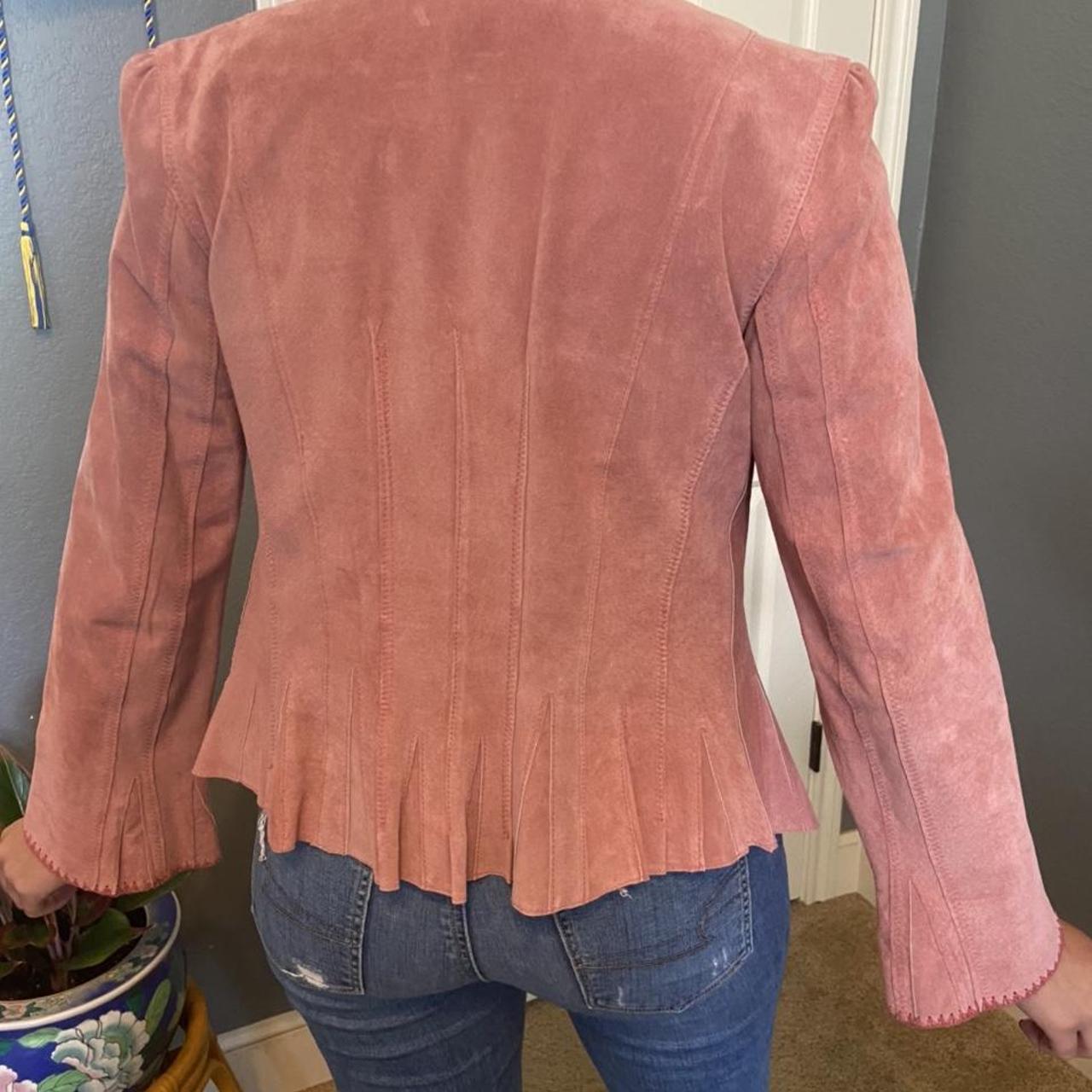 🌸💖 Beautiful pink SUEDE jacket!!! Vintage jacket... Depop