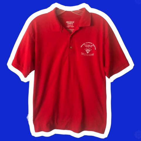 Delta Sigma Theta Sorority Polo Shirt-Red Style 2 