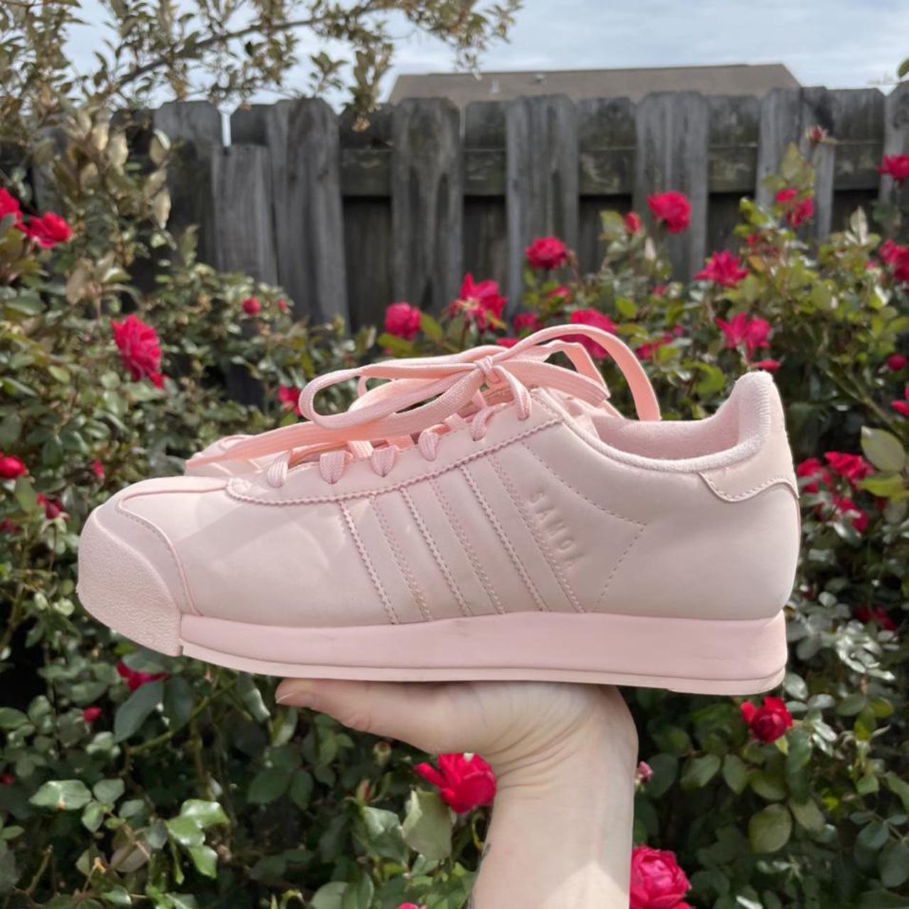 baby pink adidas somoa size 6 1/2 but I’d recc these... Depop