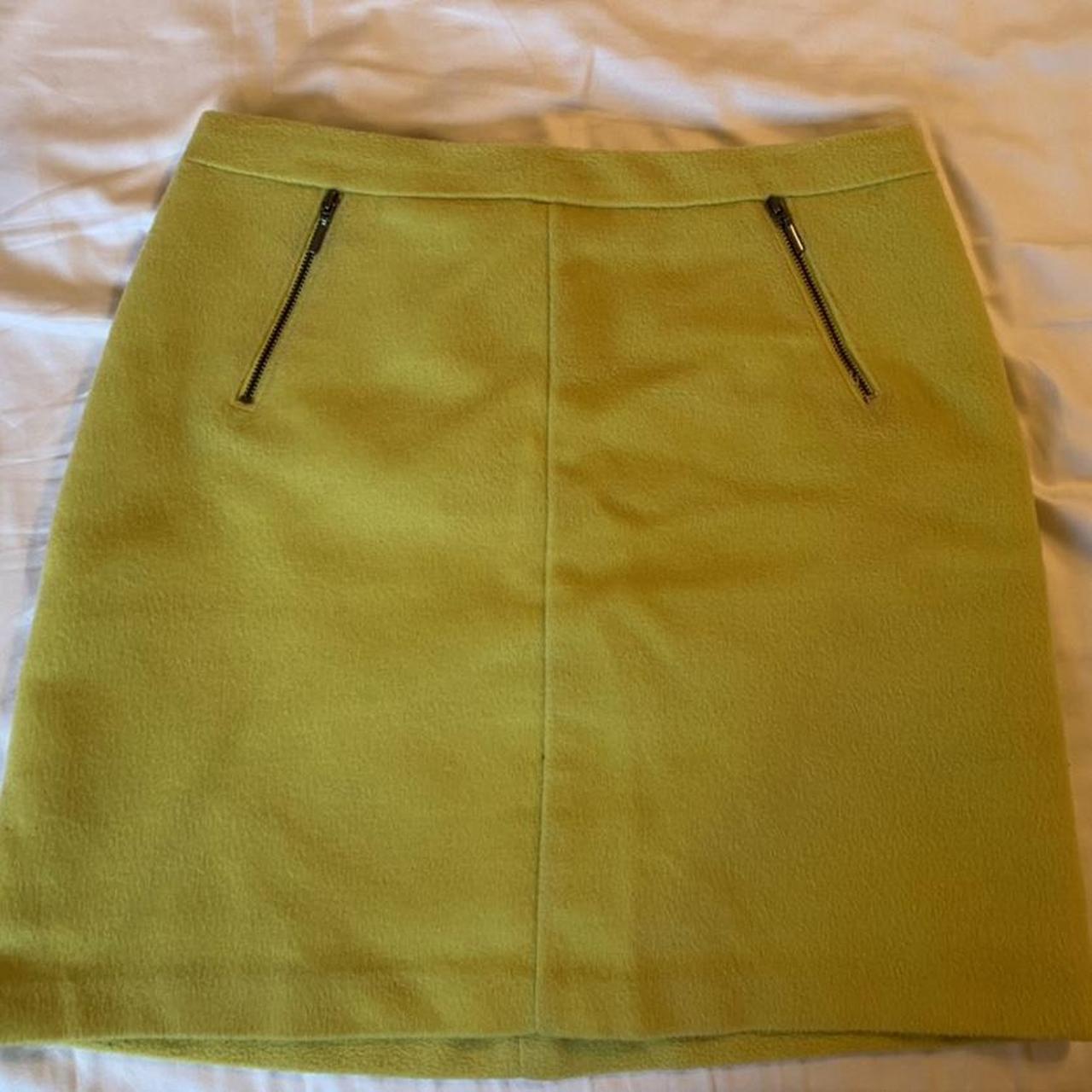 Amazing lime green felt fluffy skirt. So comfy and... Depop
