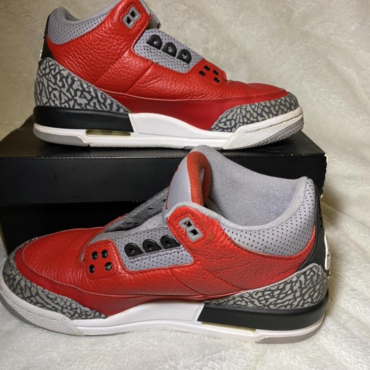 Jordan 3 Chicago Red Preowned comes in poor... - Depop