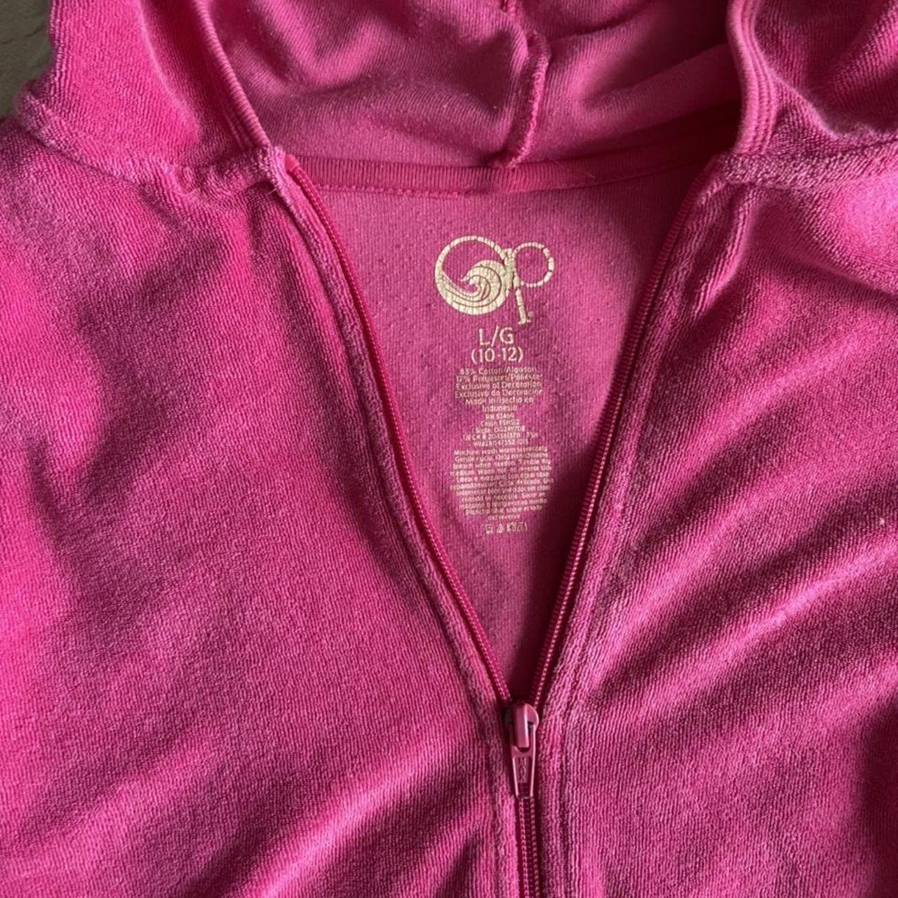 OP terrycloth zip up dress! So so cute, bright pink... Depop