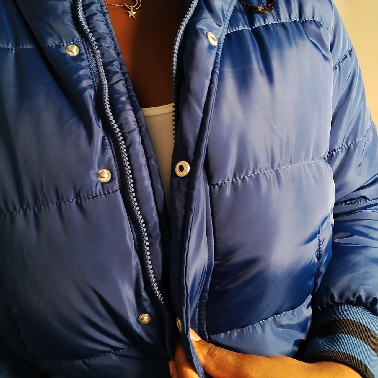 Y2K Fashion Nova Royal Blue Puffer Jacket with... Depop