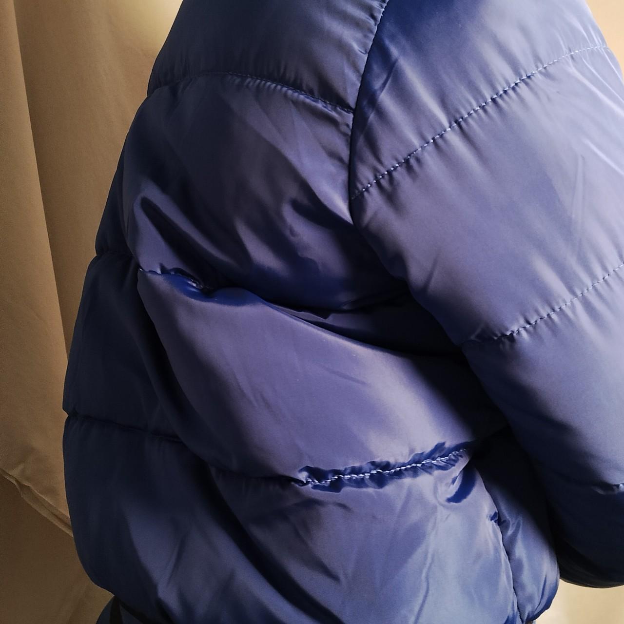 Y2K Fashion Nova Royal Blue Puffer Jacket with... - Depop