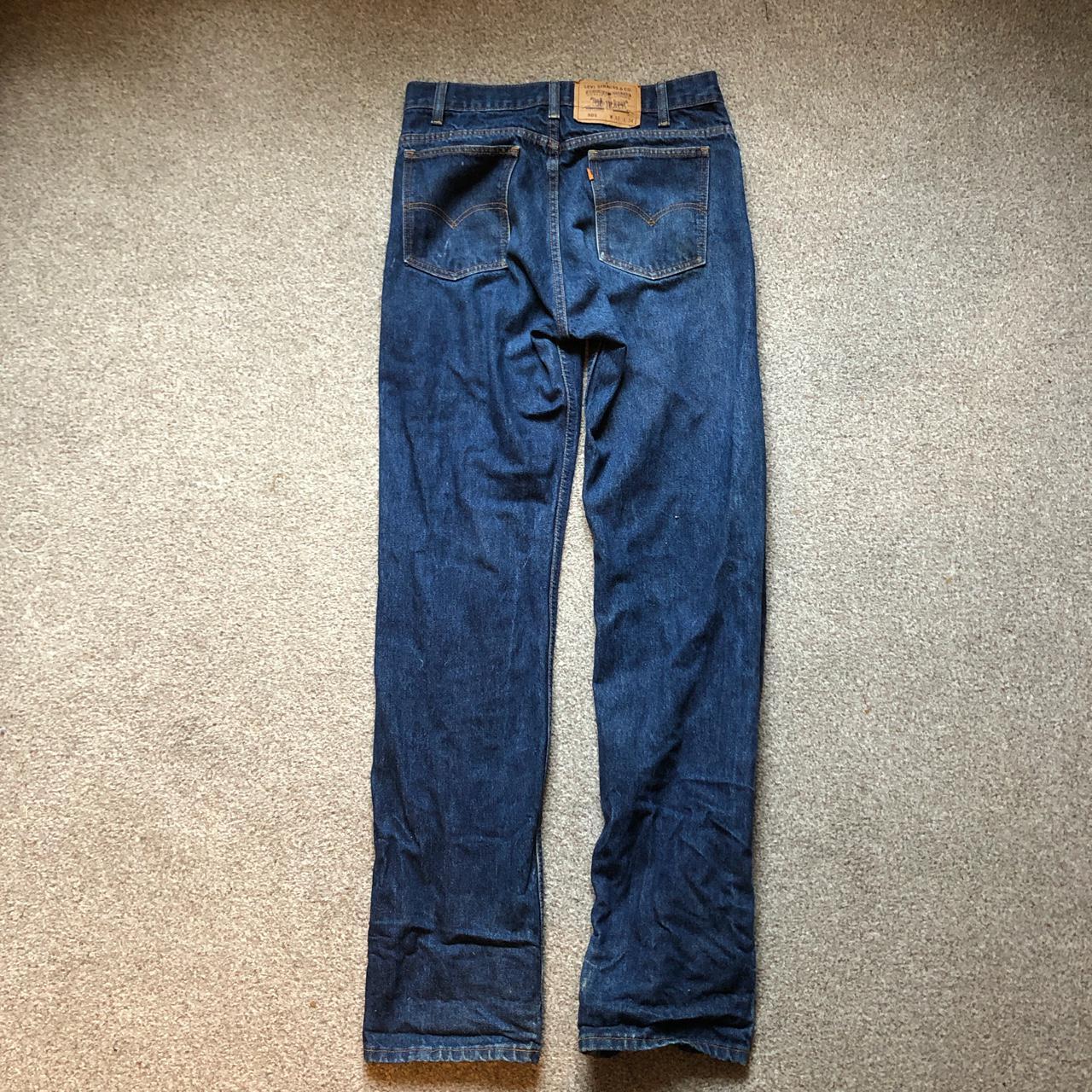 Dark blue 505 Levi’s jeans, worn but good condition,... - Depop