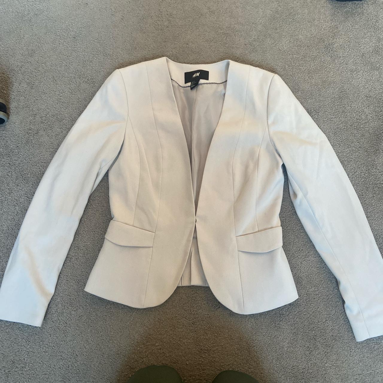 H&m collarless blazer sale