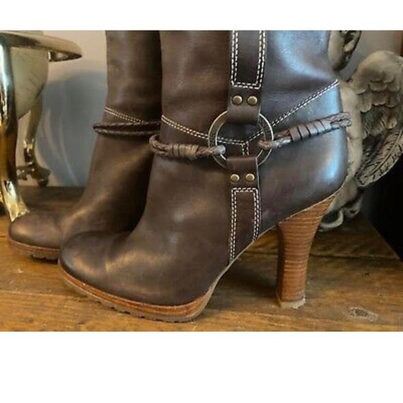 guess brown leather boots