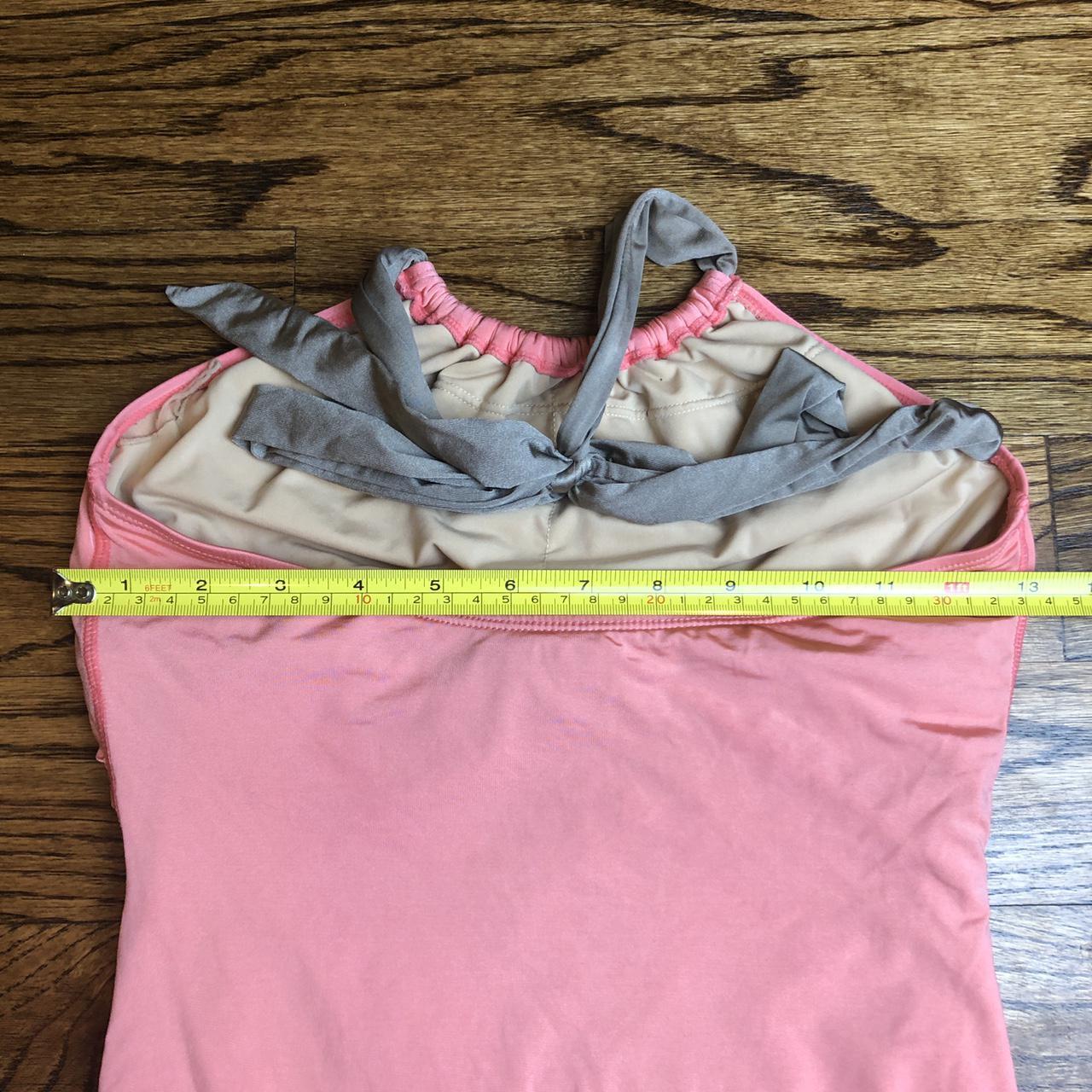 Sweaty Betty Women's Pink and Grey Swimsuit-one-piece | Depop