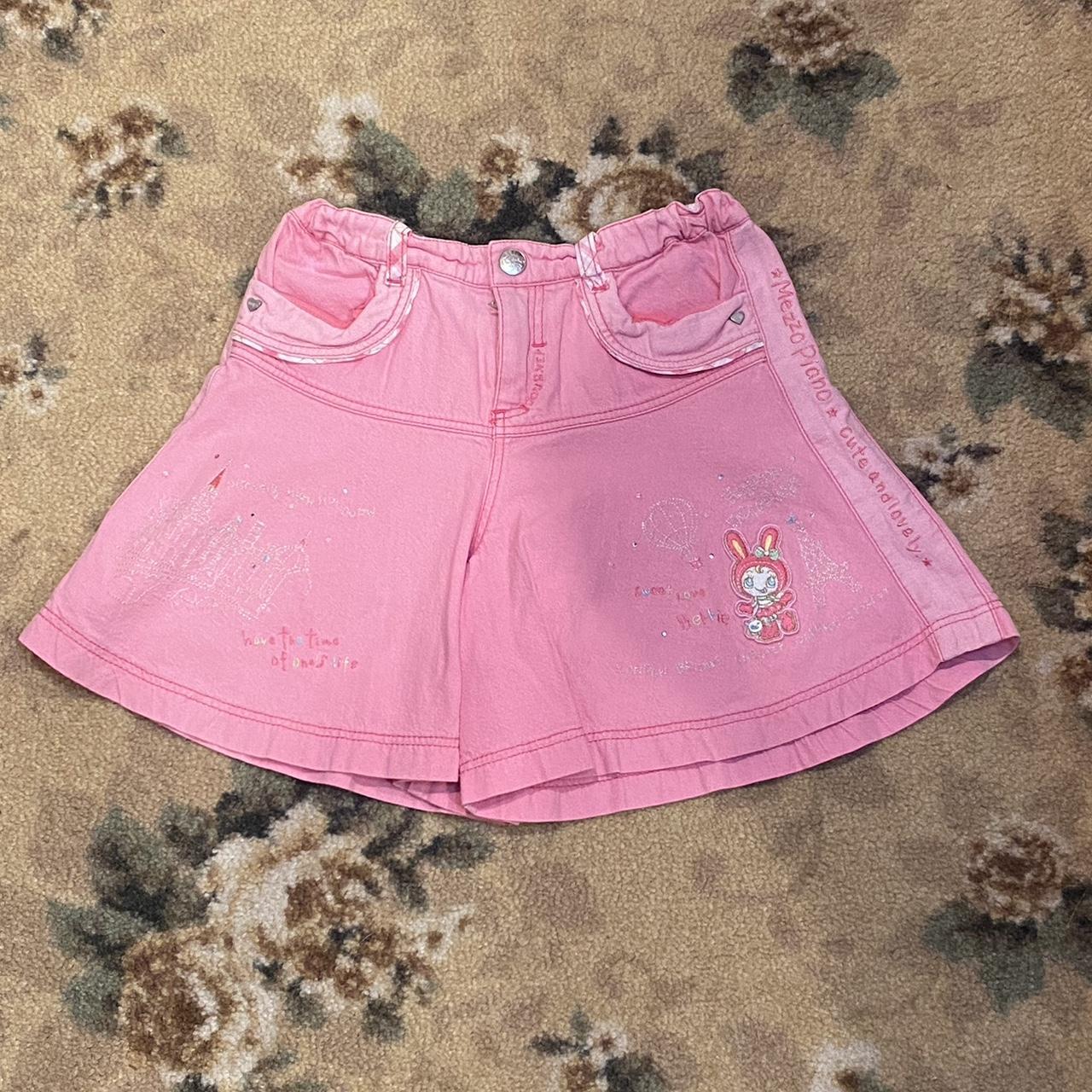🎀🧸🍰 mezzo piano embroidered and jeweled shorts!! - Depop