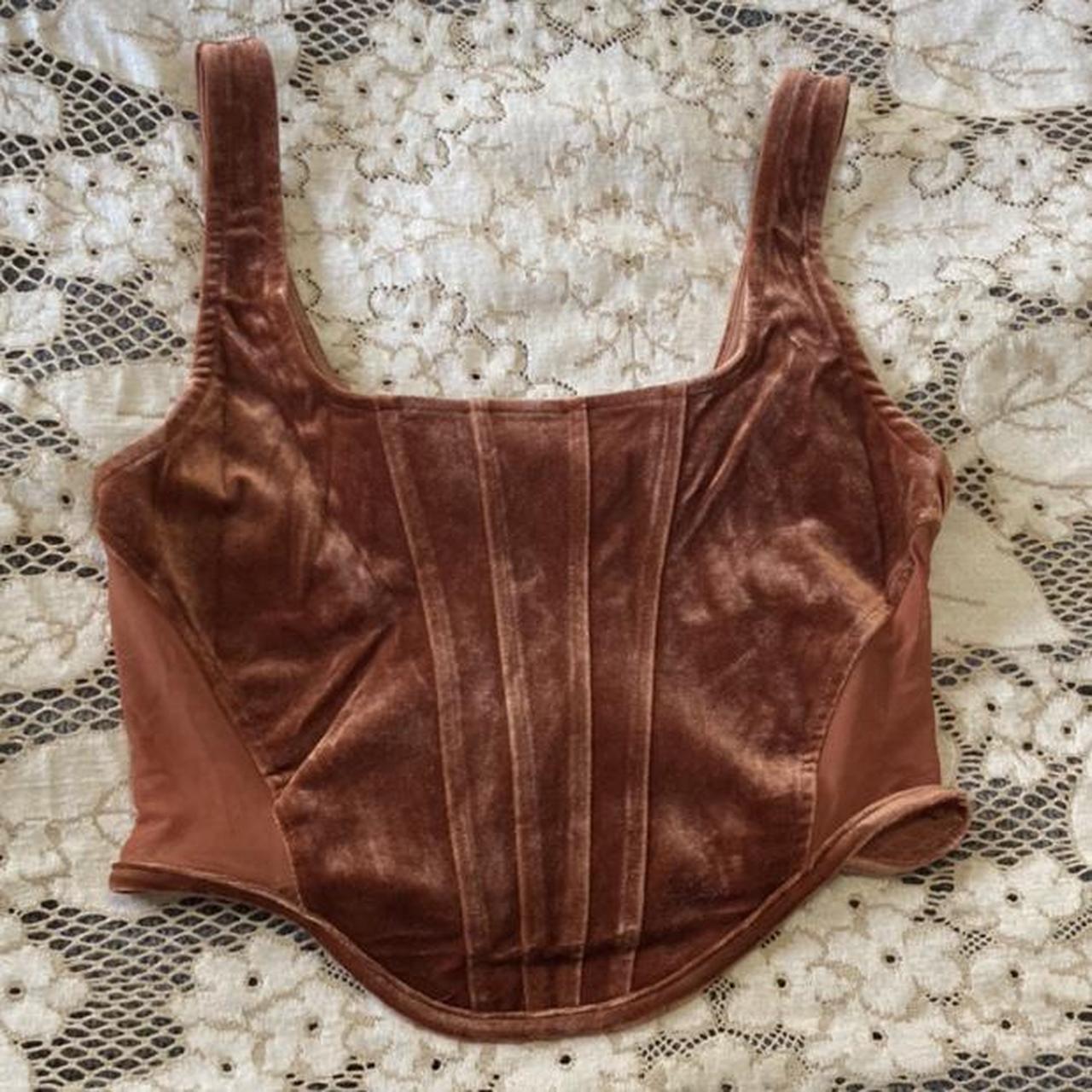 crushed velvet corset